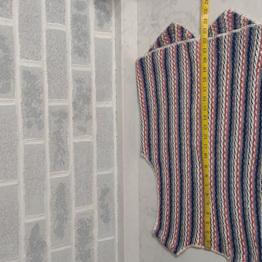 Women's 100% Cotton Streetwear Multicolored Vertical Stripe Buttoned Vest Medium - Picture 6 of 12